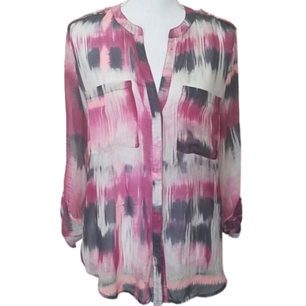 🌿Sanctuary Abstract Watercolor Blouse [M]🌿